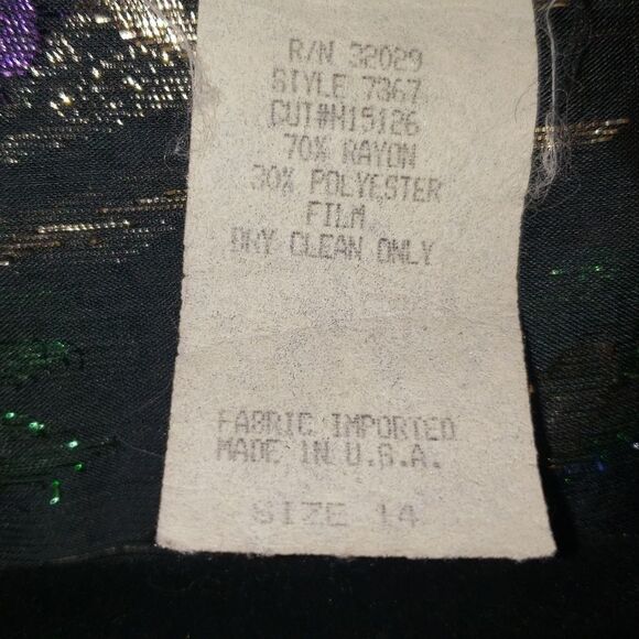 Teddi of Cali. Sheer Black Metallic Floral Blouse - Picture 10 of 10